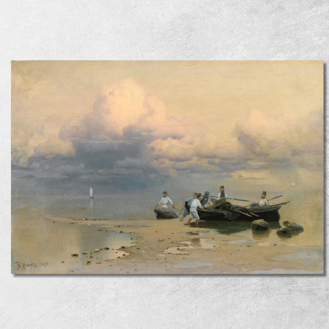 Il Ritorno Dei Pescatori Julius Sergius Klever jsk20 quadro stampato su tela Il Ritorno Dei Pescatori Julius Sergius Klever jsk20 quadro stampato su tela