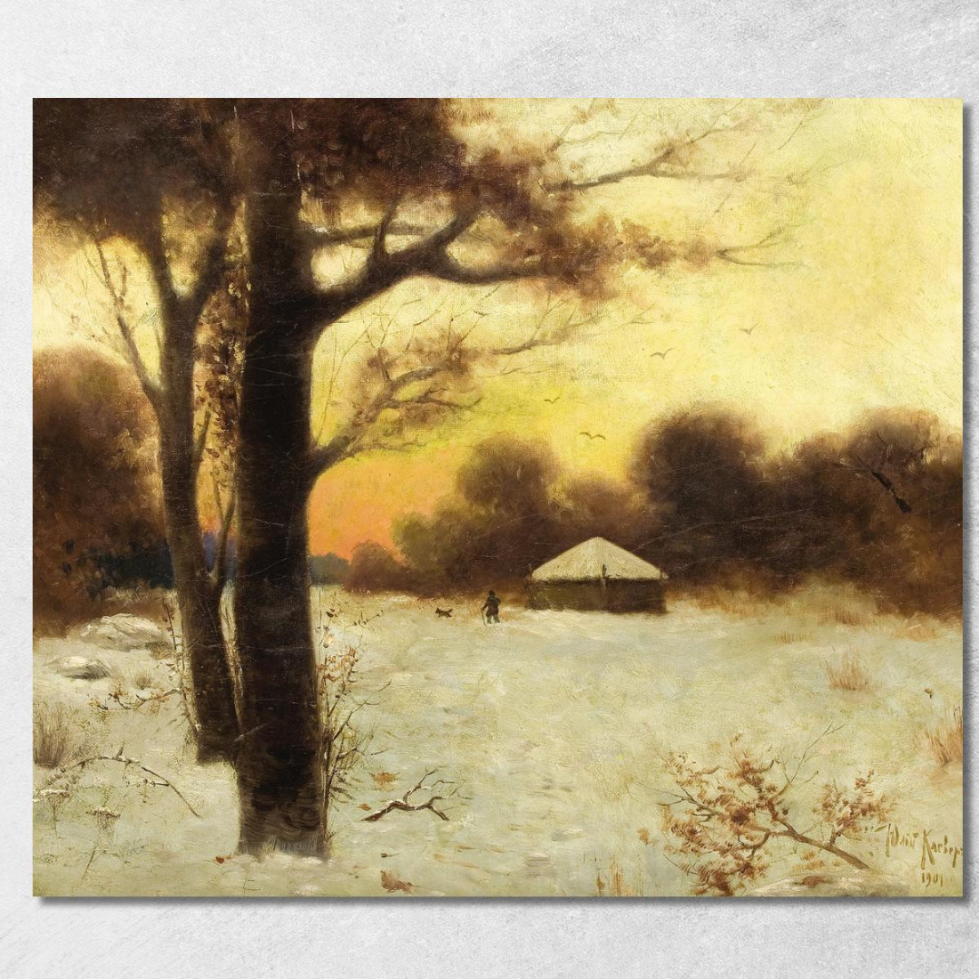 Casetta Invernale Julius Sergius Klever jsk24 quadro stampato su tela Casetta Invernale Julius Sergius Klever jsk24 quadro stampato su tela