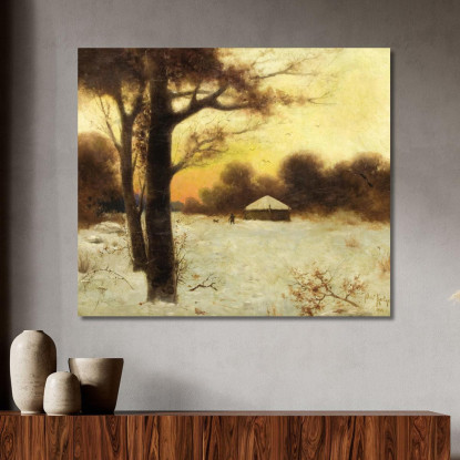 Casetta Invernale Julius Sergius Klever jsk24 quadro stampato su tela