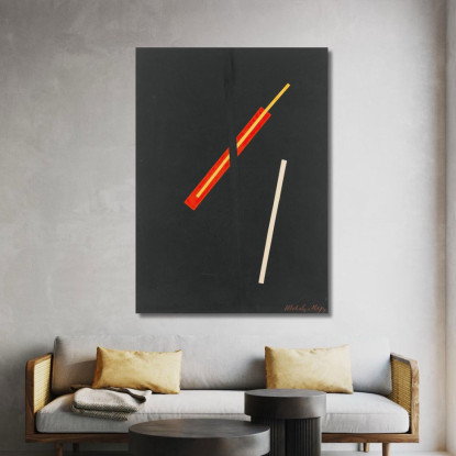 Collage Con Tre Elementi László Moholy-Nagy lmn10 quadro stampato su tela
