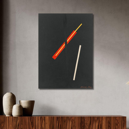 Collage Con Tre Elementi László Moholy-Nagy lmn10 quadro stampato su tela