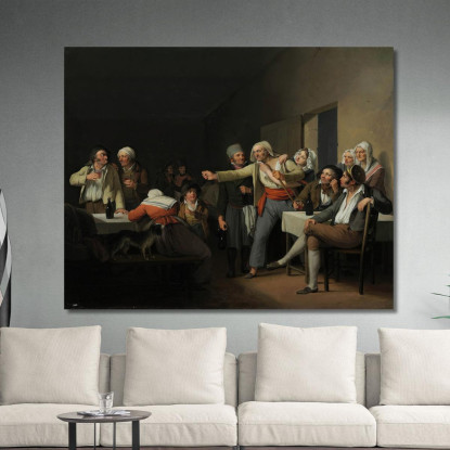 Uomini Che Discutono Louis Léopold Boilly llb19 quadro stampato su tela