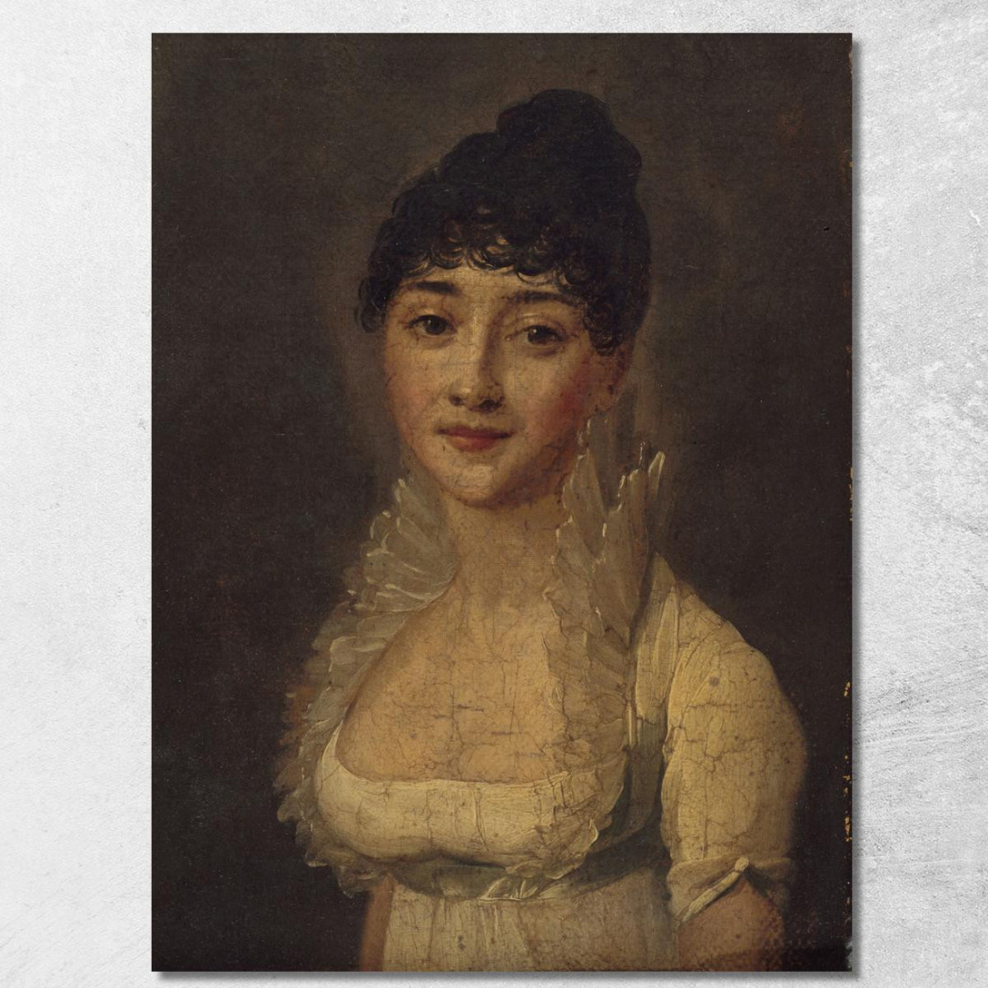 Ritratto Di Una Donna In Abito Bianco Louis Léopold Boilly llb26 quadro stampato su tela Ritratto Di Una Donna In Abito Bianco Louis Léopold Boilly llb26 quadro stampato su tela