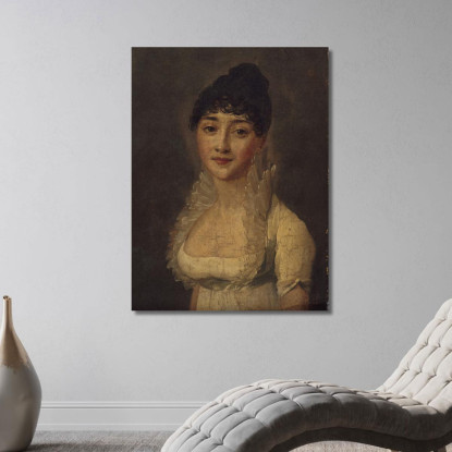 Ritratto Di Una Donna In Abito Bianco Louis Léopold Boilly llb26 quadro stampato su tela