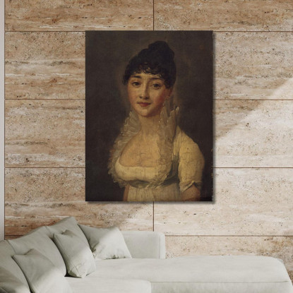 Ritratto Di Una Donna In Abito Bianco Louis Léopold Boilly llb26 quadro stampato su tela