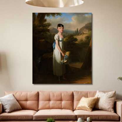 Ritratto Di Mademoiselle Athénaïs D'Albenas Louis Léopold Boilly llb29 quadro stampato su tela