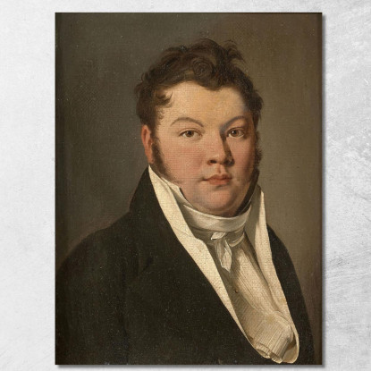 Ritratto Di Un Uomo Con Giacca Nera Louis Léopold Boilly llb33 quadro stampato su tela