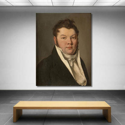 Ritratto Di Un Uomo Con Giacca Nera Louis Léopold Boilly llb33 quadro stampato su tela