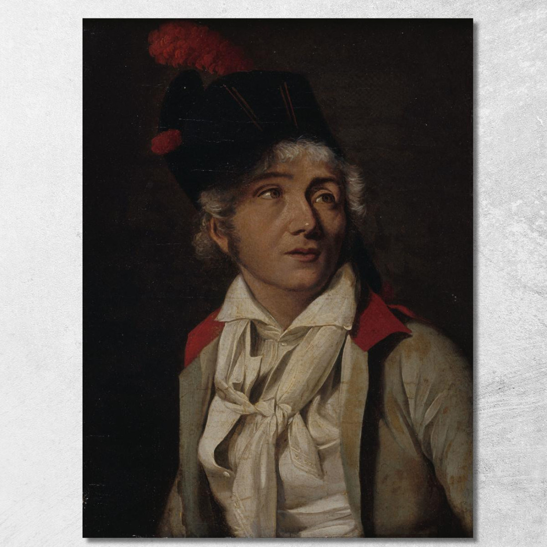Ritratto Di Un Attore Con Giacca Bianca E Colletto Rosso Louis Léopold Boilly llb34 quadro stampato su tela Ritratto Di Un Attore Con Giacca Bianca E Colletto Rosso Louis Léopold Boilly llb34 quadro stampato su tela