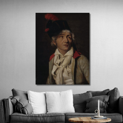 Ritratto Di Un Attore Con Giacca Bianca E Colletto Rosso Louis Léopold Boilly llb34 quadro stampato su tela