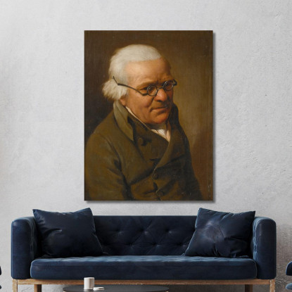 Ritratto Di Un Uomo Dai Capelli Bianchi Mezzo Busto Con Occhiali Louis Léopold Boilly llb40 quadro stampato su tela