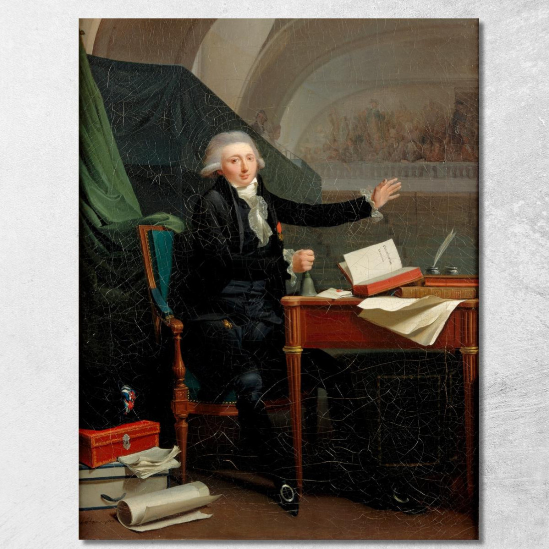 Ritratto Di Jan Anthony D'Averhoult (1756-1792) Louis Léopold Boilly llb44 quadro stampato su tela Ritratto Di Jan Anthony D'Averhoult (1756-1792) Louis Léopold Boilly llb44 quadro stampato su tela