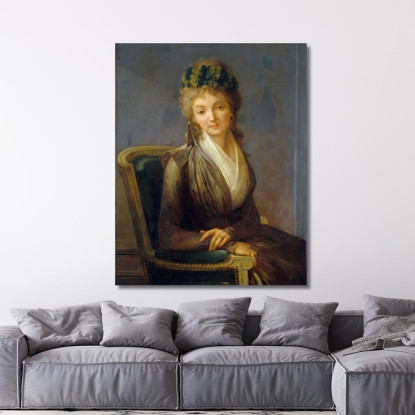 Ritratto Presunto Di Lucile Desmoulins Louis Léopold Boilly llb46 quadro stampato su tela