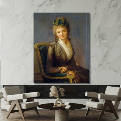 Ritratto Presunto Di Lucile Desmoulins Louis Léopold Boilly llb46 quadro stampato su tela