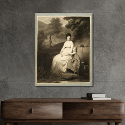 Ritratto Presunto Di Madame Tallien E Sua Figlia In Un Parco Louis Léopold Boilly llb47 quadro stampato su tela