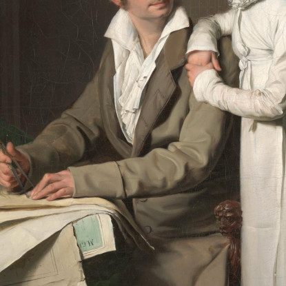 La Lezione Di Geografia: Ritratto Del Signor Gaudry E Di Sua Figlia Louis Léopold Boilly llb55 quadro stampato su tela
