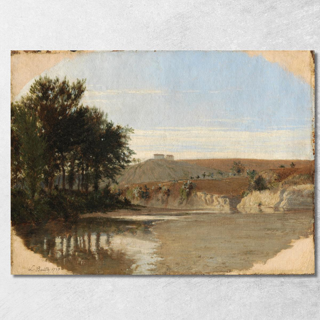 Veduta Di Un Lago Louis Léopold Boilly llb67 quadro stampato su tela Veduta Di Un Lago Louis Léopold Boilly llb67 quadro stampato su tela
