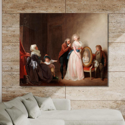 Donna Che Mostra Il Suo Ritratto Louis Léopold Boilly llb69 quadro stampato su tela