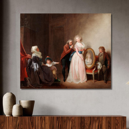 Donna Che Mostra Il Suo Ritratto Louis Léopold Boilly llb69 quadro stampato su tela