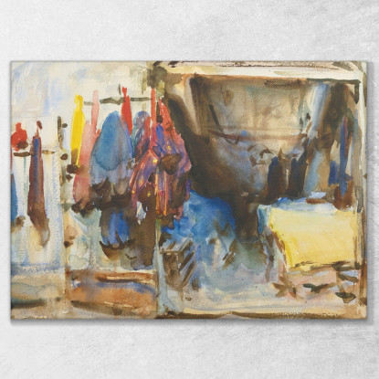 Interno Di Un Negozio Il Cairo John Singer Sargent jss116 quadro stampato su tela
