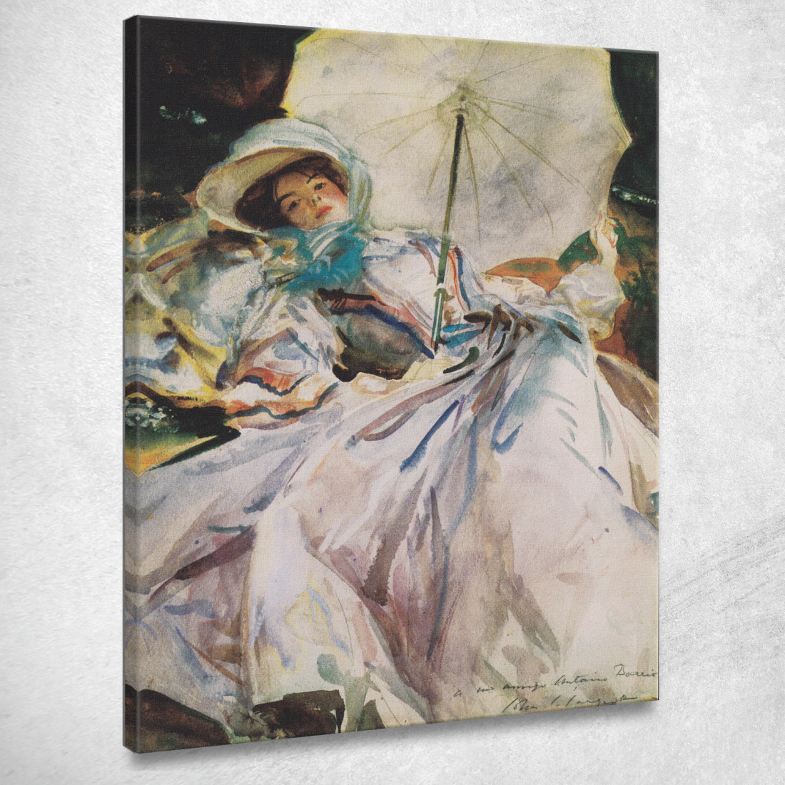 Signora Con Un Parasole John Singer Sargent jss126 quadro stampato su tela Signora Con Un Parasole John Singer Sargent jss126 quadro stampato su tela