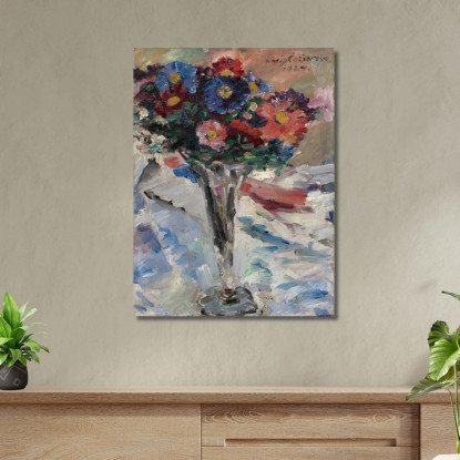 Asters Dans Un Verre Calice Lovis Corinth lcr3 tableau impression sur toile