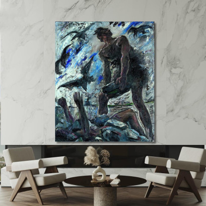 Caïn Lovis Corinth lcr8 tableau impression sur toile