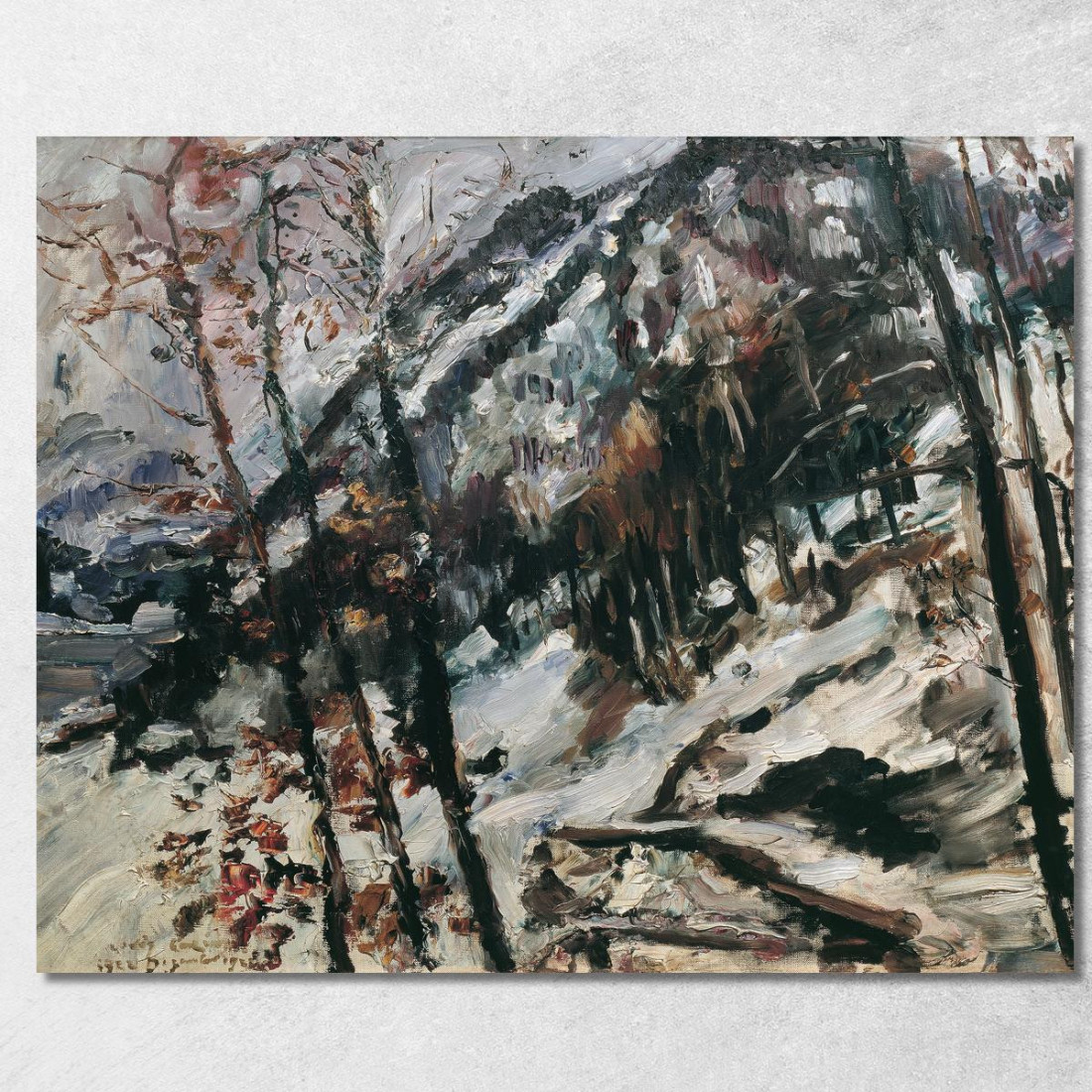 Le Herzogstand Au Walchensee Sous La Neige Lovis Corinth lcr14 tableau impression sur toile Le Herzogstand Au Walchensee Sous La Neige Lovis Corinth lcr14 tableau impression sur toile