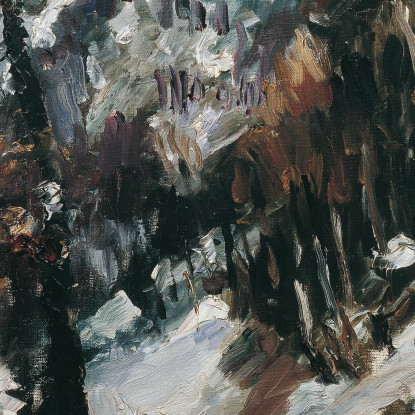 Le Herzogstand Au Walchensee Sous La Neige Lovis Corinth lcr14 tableau impression sur toile