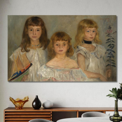 Trois Petites Filles Lovis Corinth lcr25 tableau impression sur toile