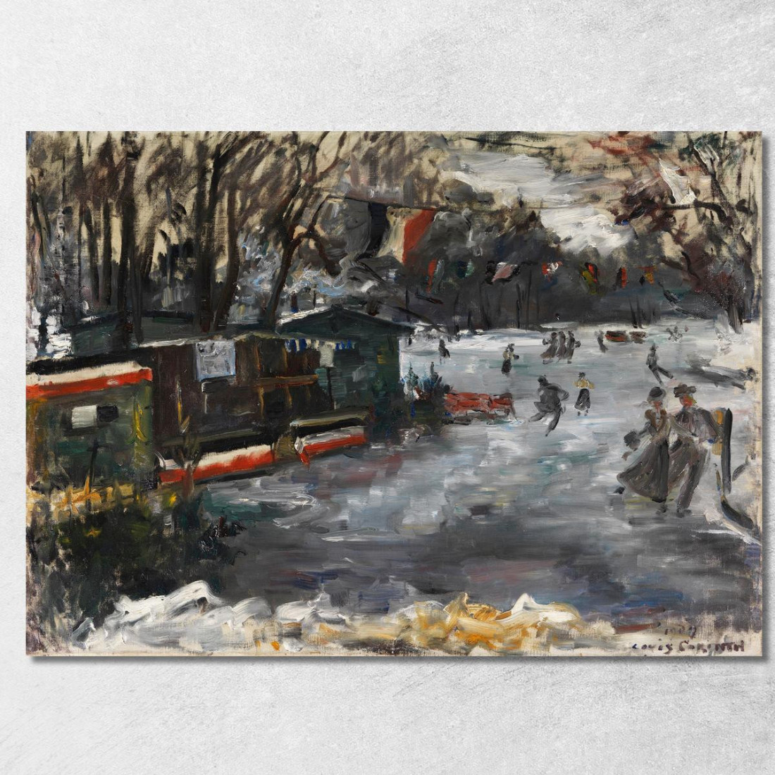 Patinoire Dans Le Tiergarten De Berlin Lovis Corinth lcr27 tableau impression sur toile Patinoire Dans Le Tiergarten De Berlin Lovis Corinth lcr27 tableau impression sur toile