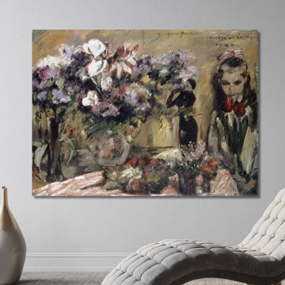 Fleurs Et Fille Wilhelmine Lovis Corinth lcr31 tableau impression sur toile