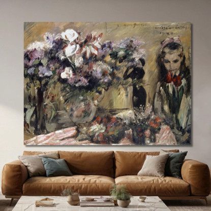 Fleurs Et Fille Wilhelmine Lovis Corinth lcr31 tableau impression sur toile