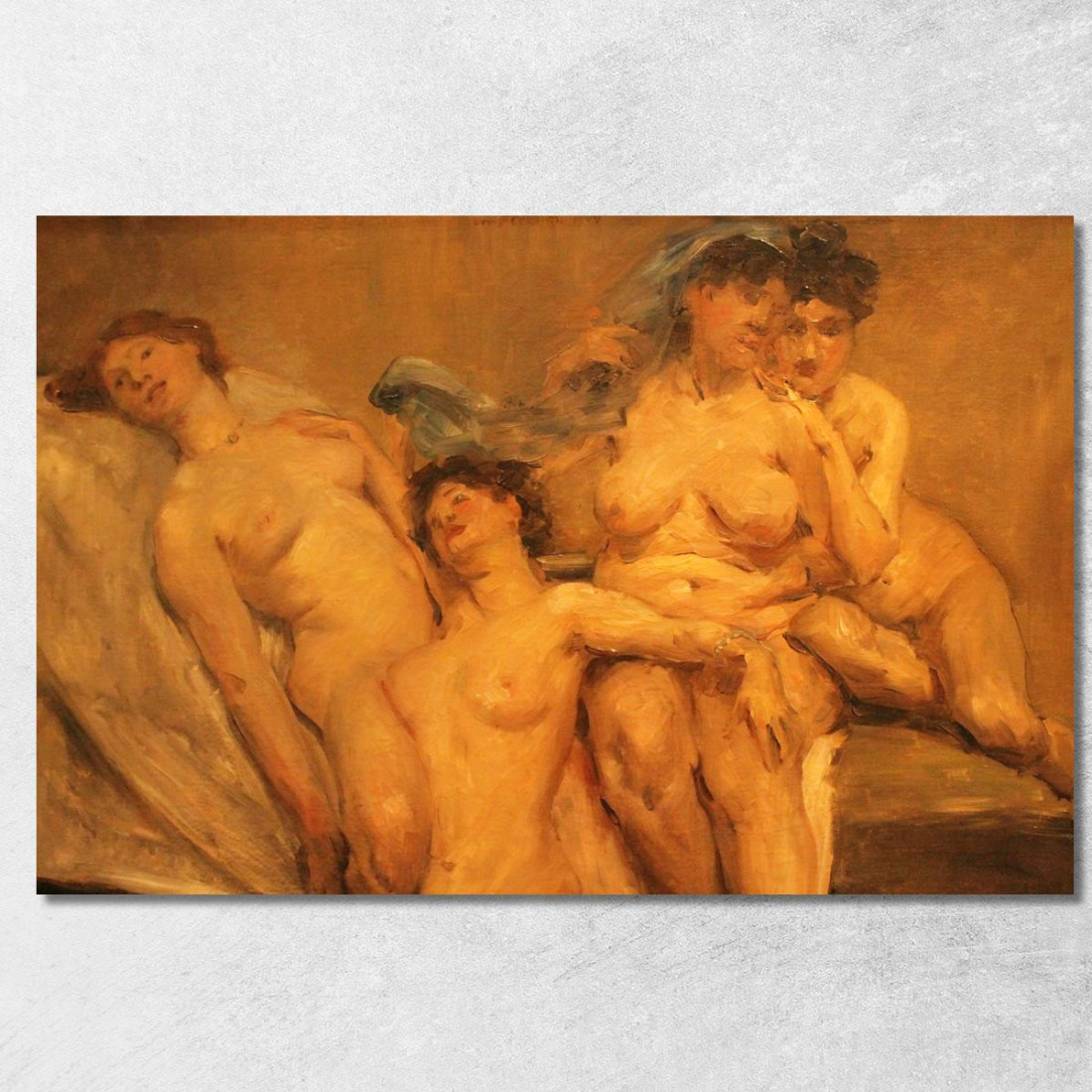 Groupe D'Amis Lovis Corinth lcr38 tableau impression sur toile Groupe D'Amis Lovis Corinth lcr38 tableau impression sur toile