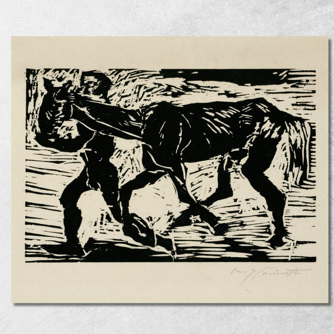 Homme Et Cheval Lovis Corinth lcr60 tableau impression sur toile