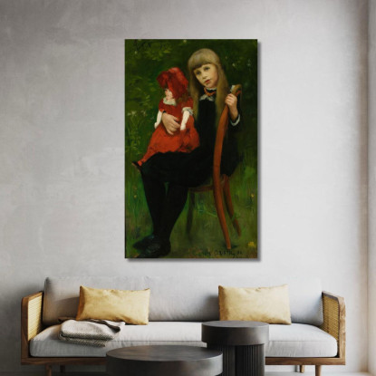 Portrait D'Anna Schaumburg Avec Une Poupée Lovis Corinth lcr65 tableau impression sur toile