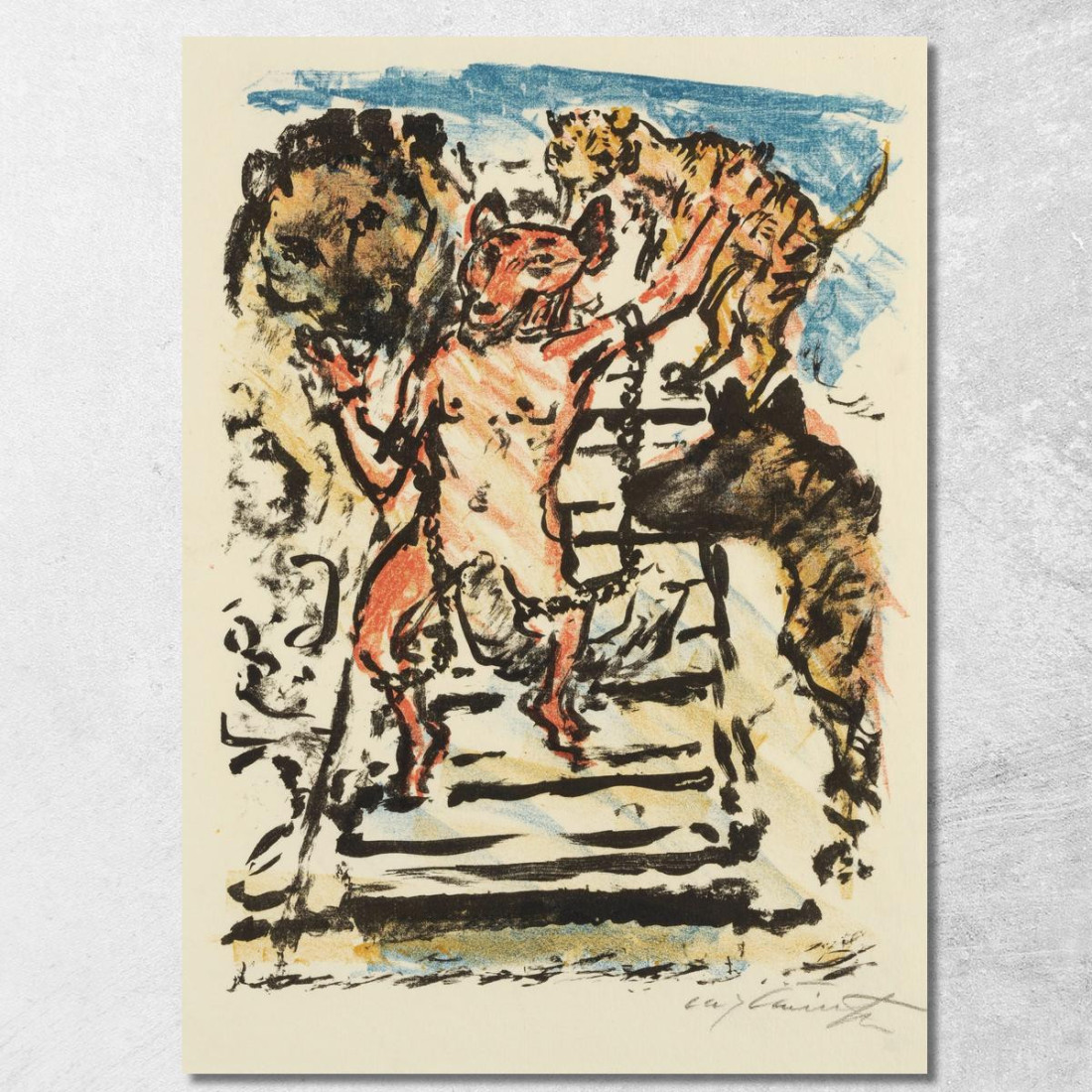Reinecke Enchaîné Attend Son Exécution Lovis Corinth lcr74 tableau impression sur toile Reinecke Enchaîné Attend Son Exécution Lovis Corinth lcr74 tableau impression sur toile