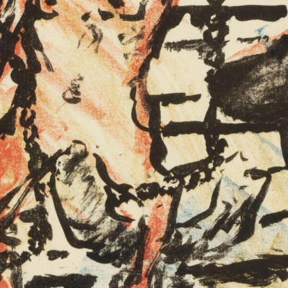 Reinecke Enchaîné Attend Son Exécution Lovis Corinth lcr74 tableau impression sur toile