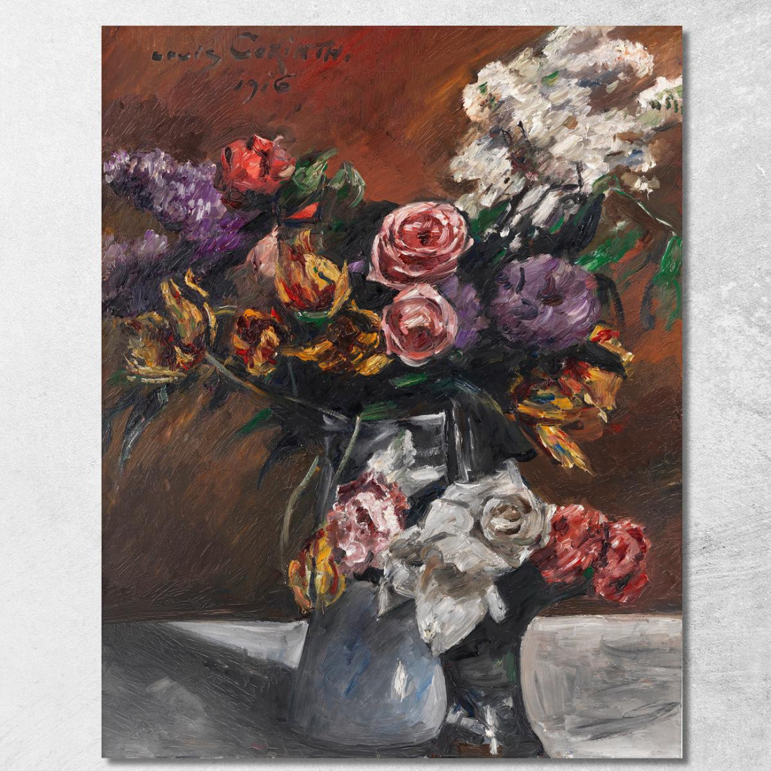 Roses Tulipes Et Lilas Lovis Corinth lcr77 tableau impression sur toile Roses Tulipes Et Lilas Lovis Corinth lcr77 tableau impression sur toile