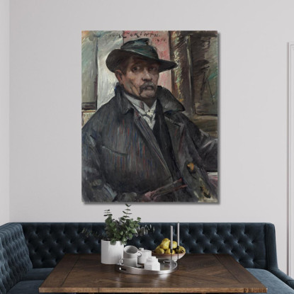 Autoportrait Avec Chapeau Et Manteau Lovis Corinth lcr86 tableau impression sur toile