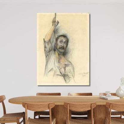 Autoportrait Avec Une Corde Autour Du Cou Lovis Corinth lcr87 tableau impression sur toile