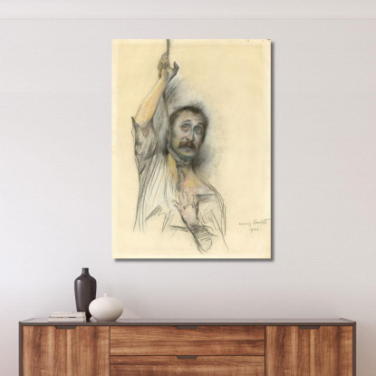 Autoportrait Avec Une Corde Autour Du Cou Lovis Corinth lcr87 tableau impression sur toile