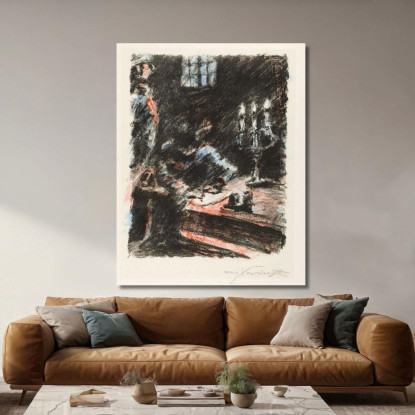 Torgau. Le Roi Écrit Sur Les Marches De L'Autel Lovis Corinth lcr102 tableau impression sur toile