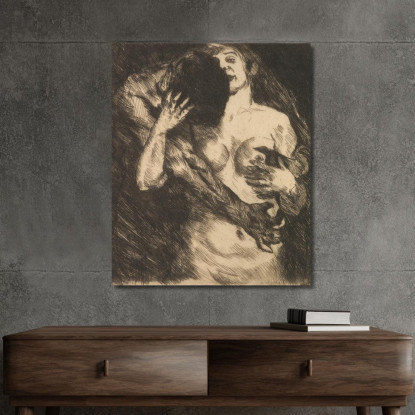 Étreinte Lovis Corinth lcr103 tableau impression sur toile