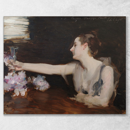 Madame Gautreau Beve Un Brindisi John Singer Sargent jss143 quadro stampato su tela