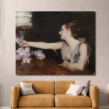 Madame Gautreau Beve Un Brindisi John Singer Sargent jss143 quadro stampato su tela