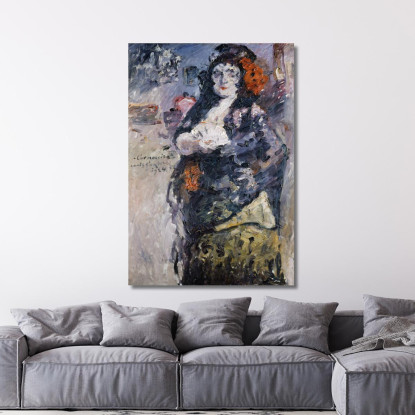 Carmencita Portrait De Charlotte Berend-Corinth En Costume Espagnol Lovis Corinth lcr111 tableau impression sur toile