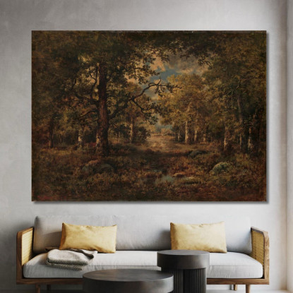 Una Vista Tra Gli Alberi Fontainebleau Narcisse-Virgile Diaz de La Peña nvd3 quadro stampato su tela
