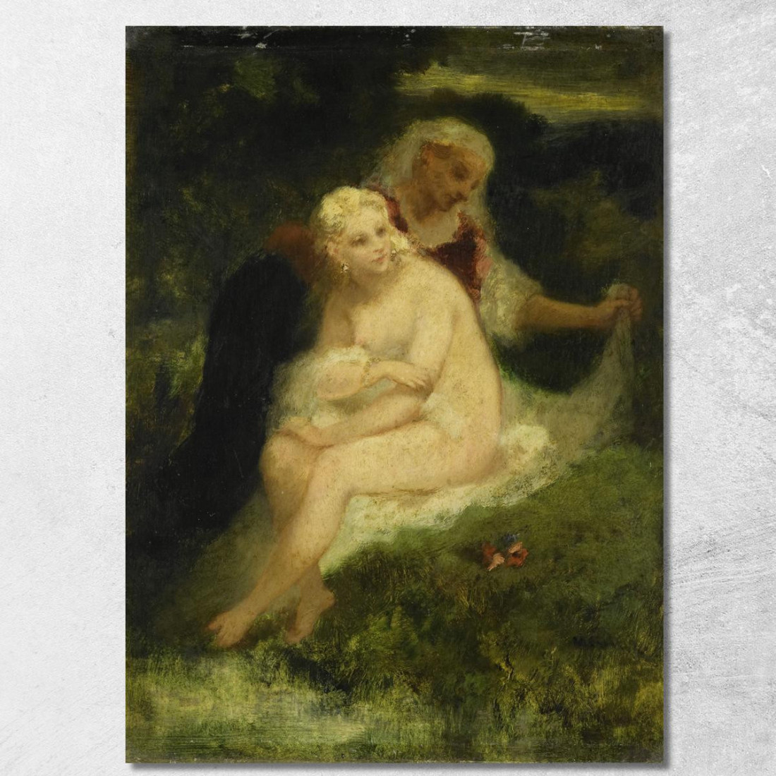 Dopo Il Bagno Narcisse-Virgile Diaz de La Peña nvd4 quadro stampato su tela Dopo Il Bagno Narcisse-Virgile Diaz de La Peña nvd4 quadro stampato su tela