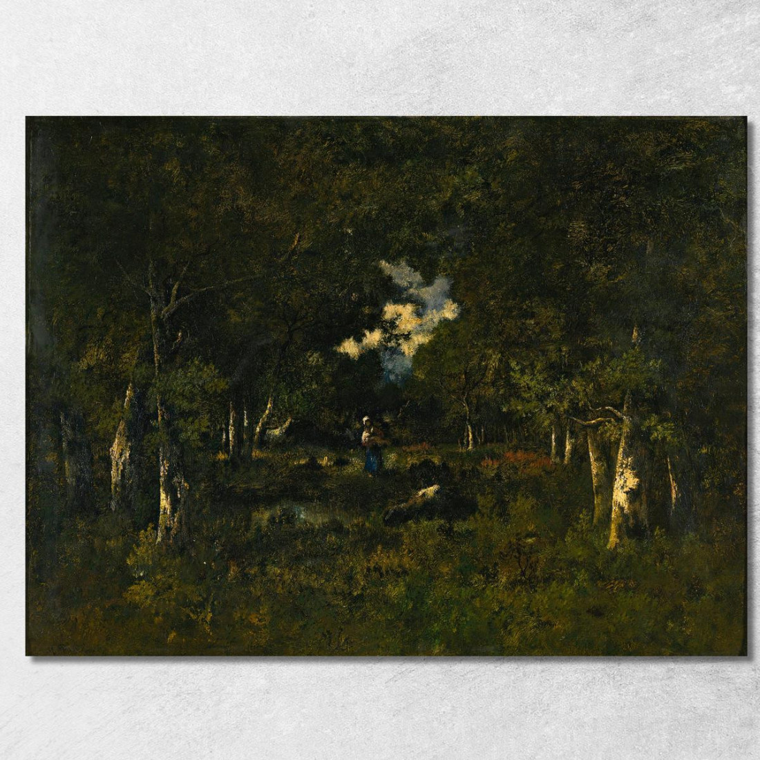 Boscaiola In Una Radura Narcisse-Virgile Diaz de La Peña nvd10 quadro stampato su tela Boscaiola In Una Radura Narcisse-Virgile Diaz de La Peña nvd10 quadro stampato su tela